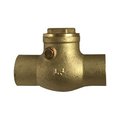 Midland Metal Swing Check Valve, Lead Free, 34 Nominal, Copper End Style, 200 psi WOG125 psi WSP Pressure, Medi 940363LF